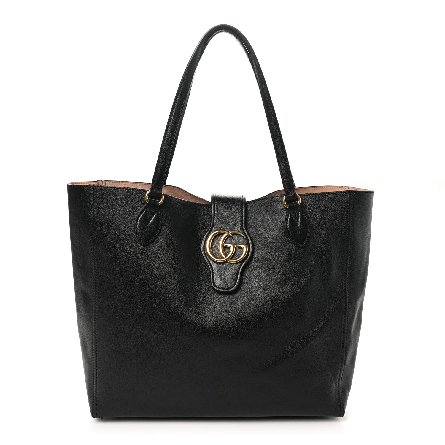 Gucci New Sakai Calfskin Lux Medium Dahlia Tote Black 1661663