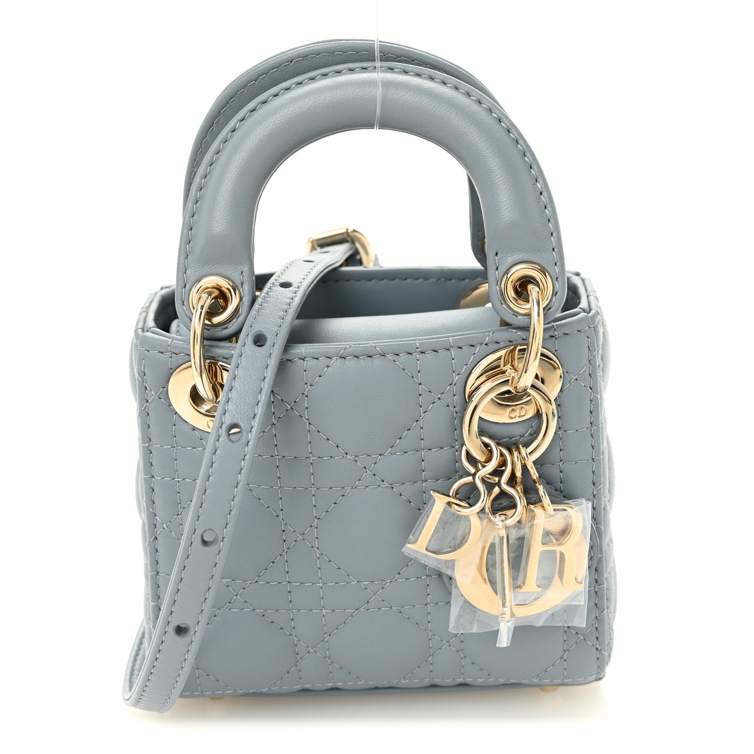 Christian Dior Lambskin Cannage Micro Lady Dior Cloud Blue 1883916