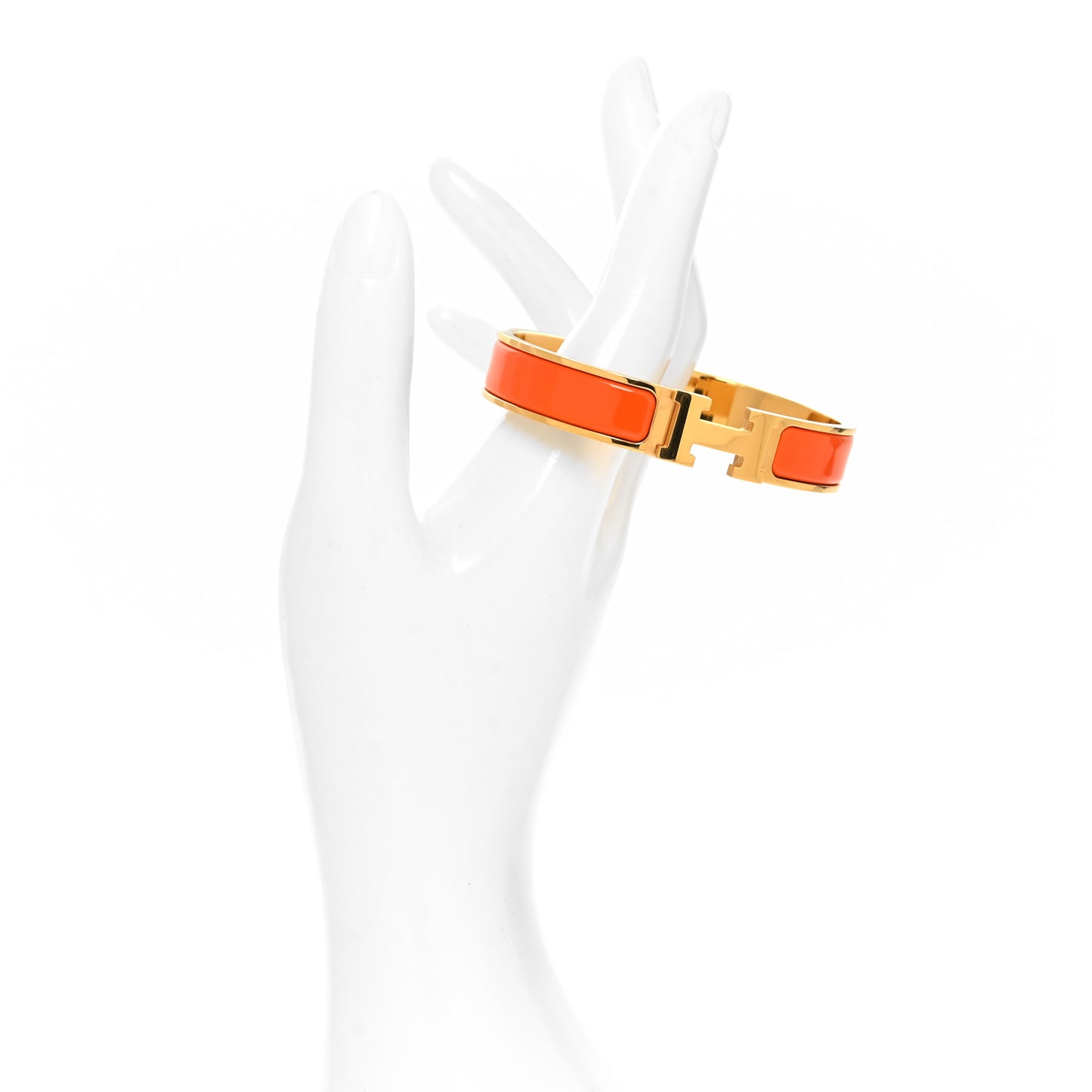 Enamel Narrow Clic Clac H Bracelet GM Orange