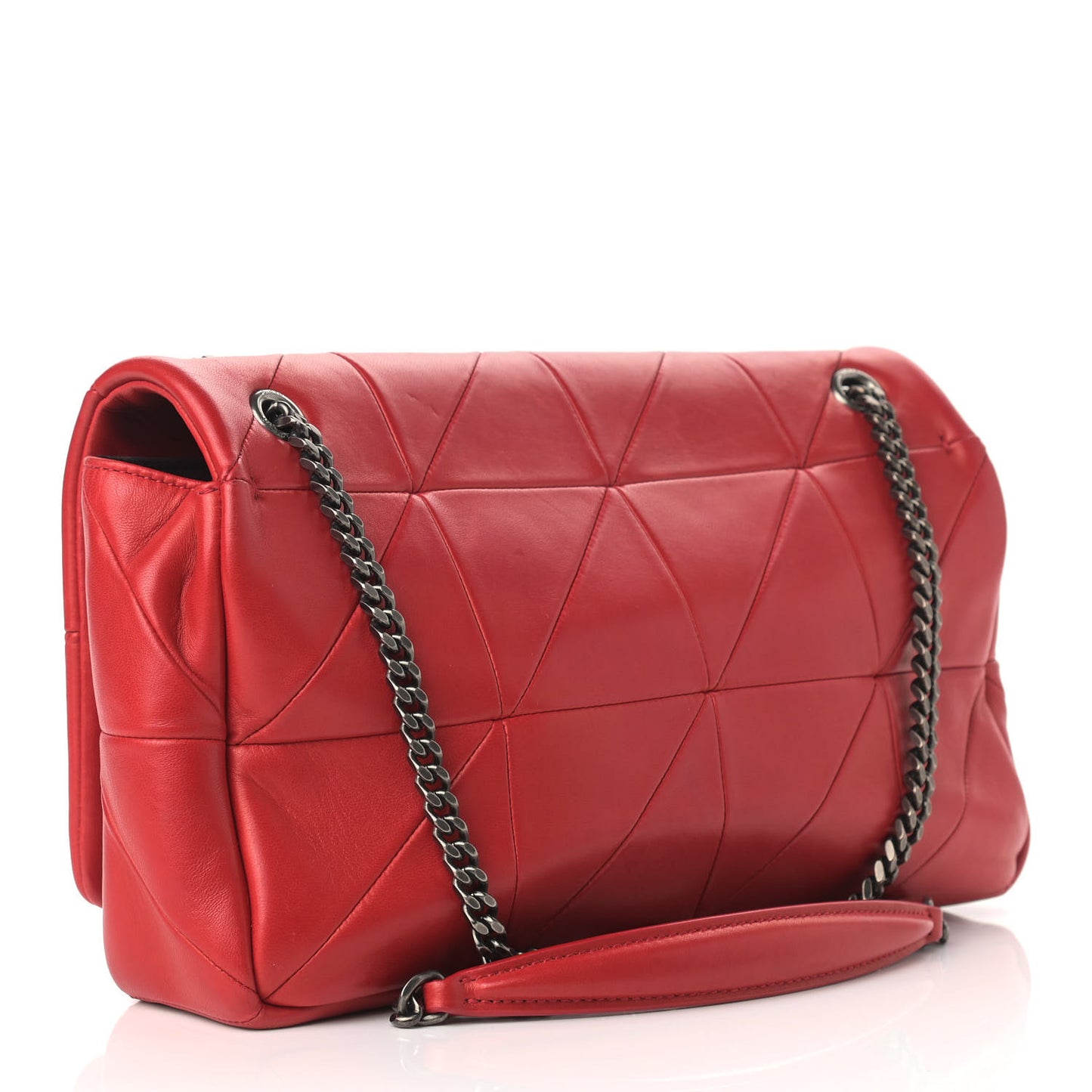 Lambskin Patchwork Monogram Medium Jamie Red