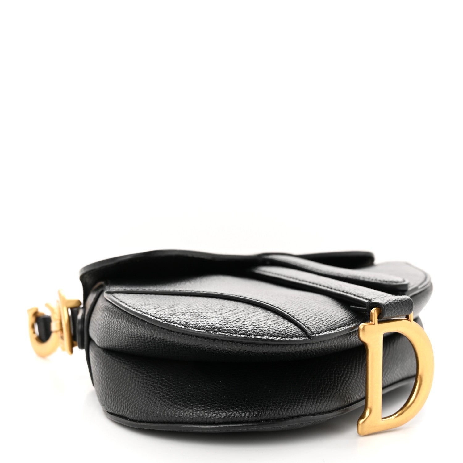 Christian Dior Grained Calfskin Mini Saddle Bag Black 4 of 10