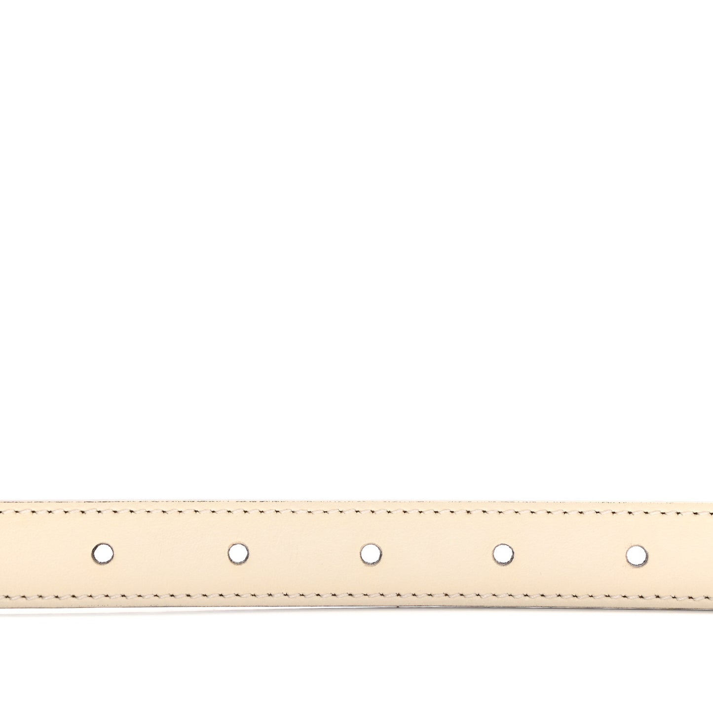 Plutone Calfskin Palladium Double G 20mm Belt 80 32 Mystic White