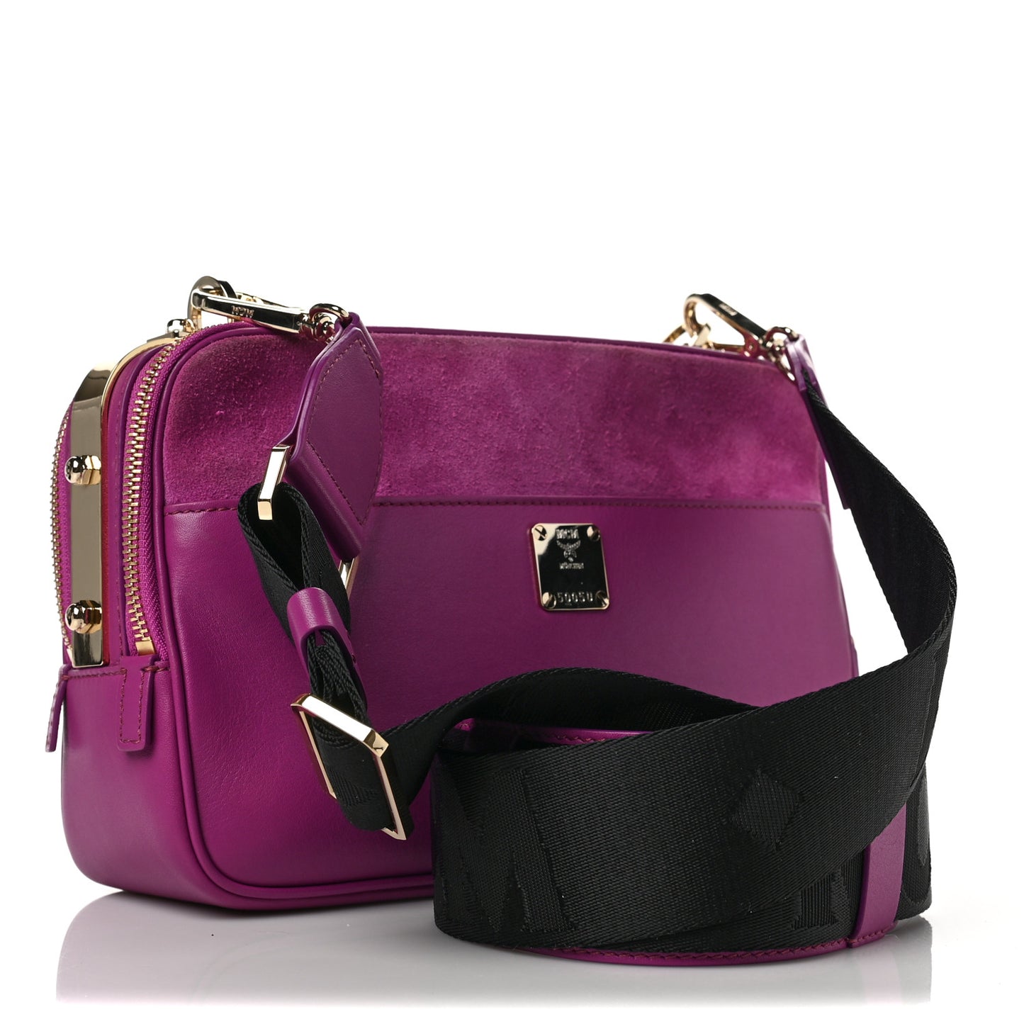 Suede Calfskin Mini Cubism Crossbody Bag Purple