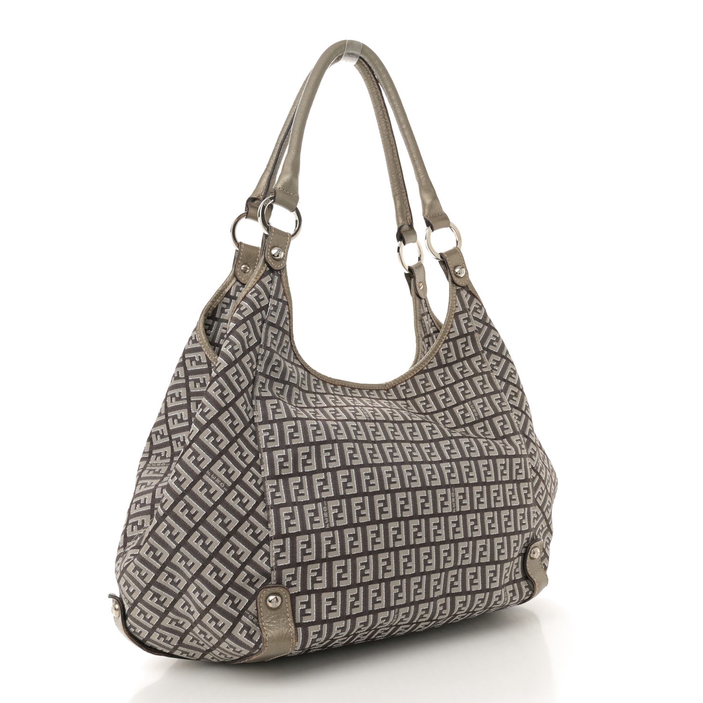 Zucchino Vachetta Shoulder Bag Caffe Argilla Canna di Fucile