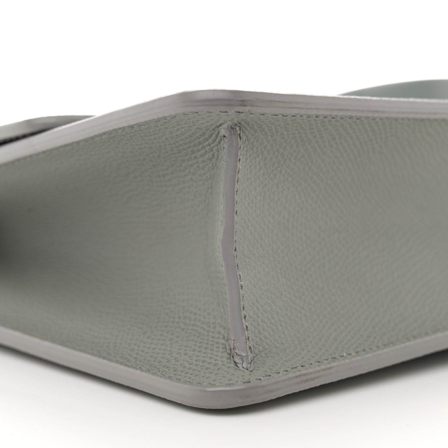 Ultra Matte Grained Calfskin 30 Montaigne Flap Bag Grey