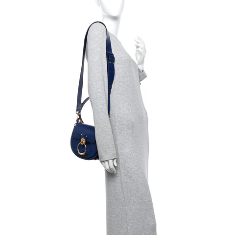 Calfskin Small Tess Bag Captive Blue