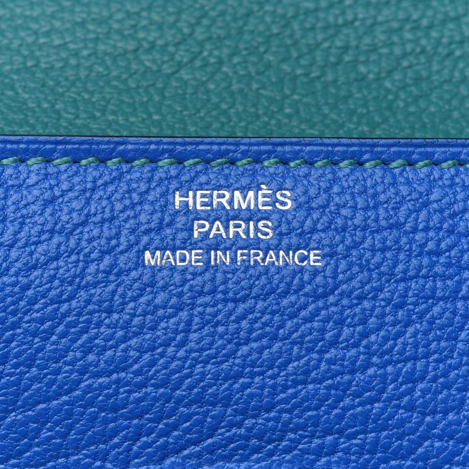 Hermes Chevre Mysore Mini Clic Card Holder Bleu Hydra Vert Verone 5 of 9