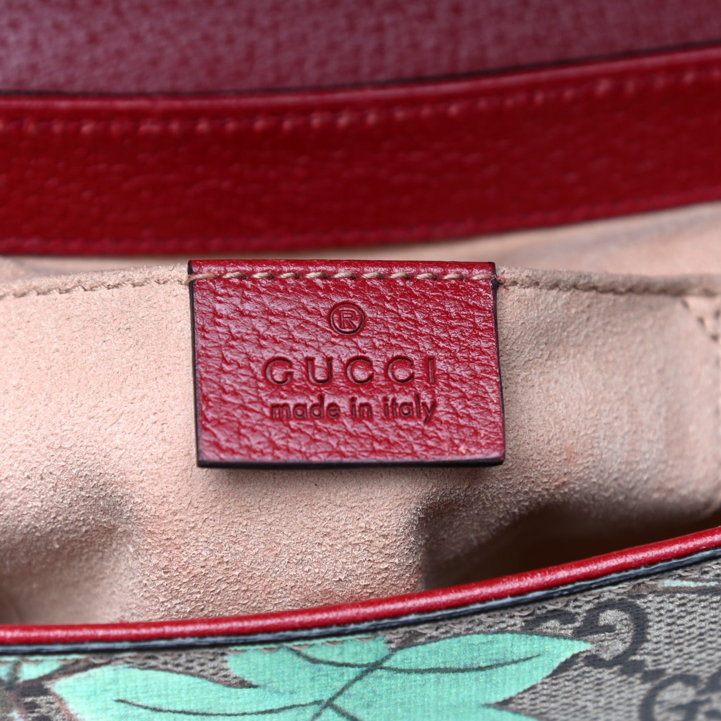 GG Supreme Monogram Tian Web Medium Padlock Messenger Shoulder Bag Beige Multicolor New Acero