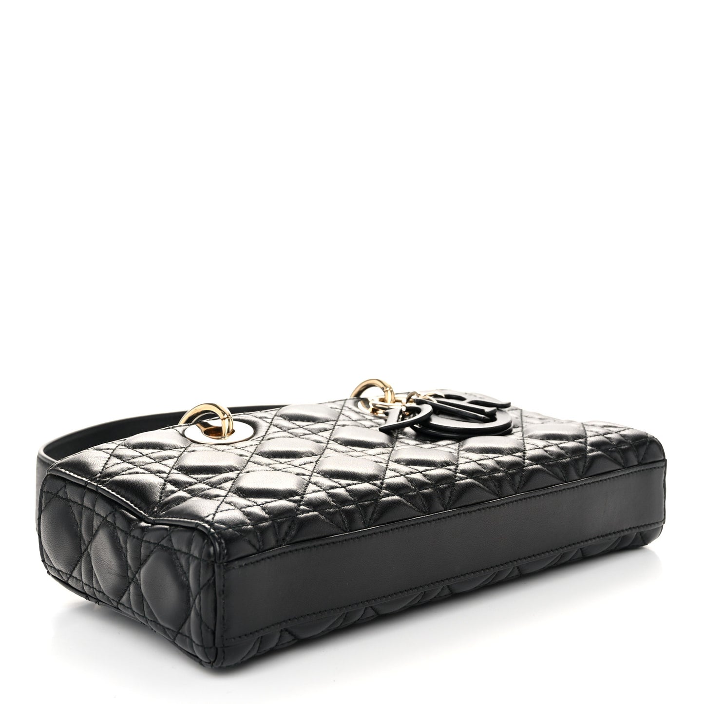 Lambskin Cannage Medium Lady D-Joy Black
