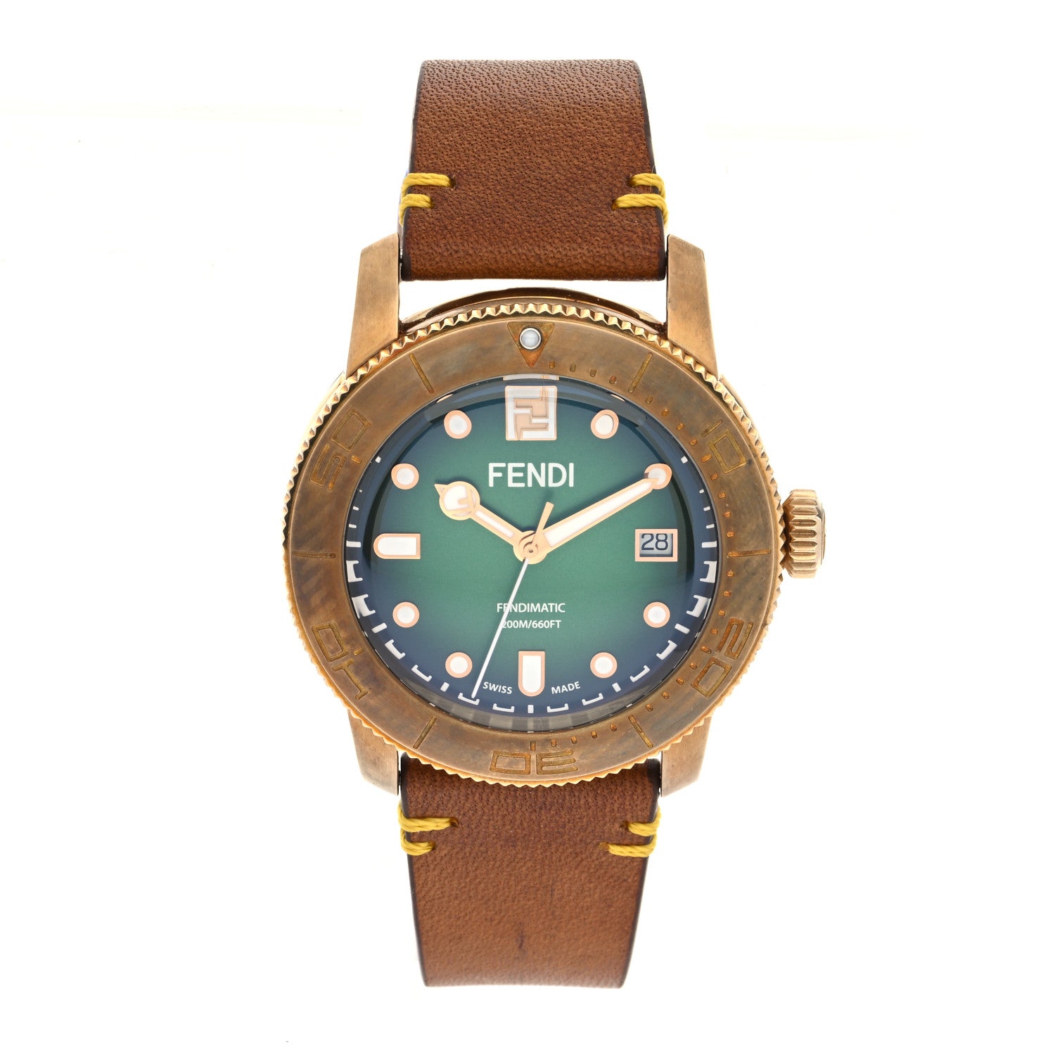 fendi-stainless-steel-bronze-calfskin-42mm-aqua-diver-automatic-watch