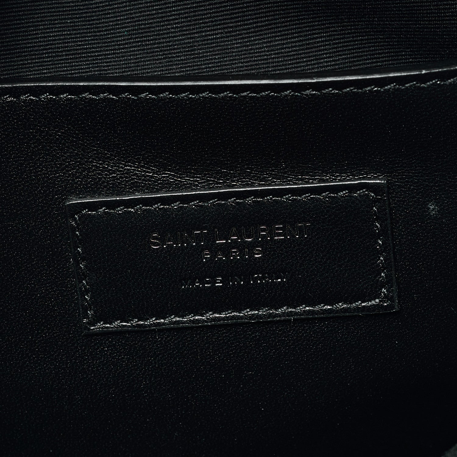 Saint Laurent Grain De Poudre West Hollywood Monogram Fold Over Clutch Black 6 of 6