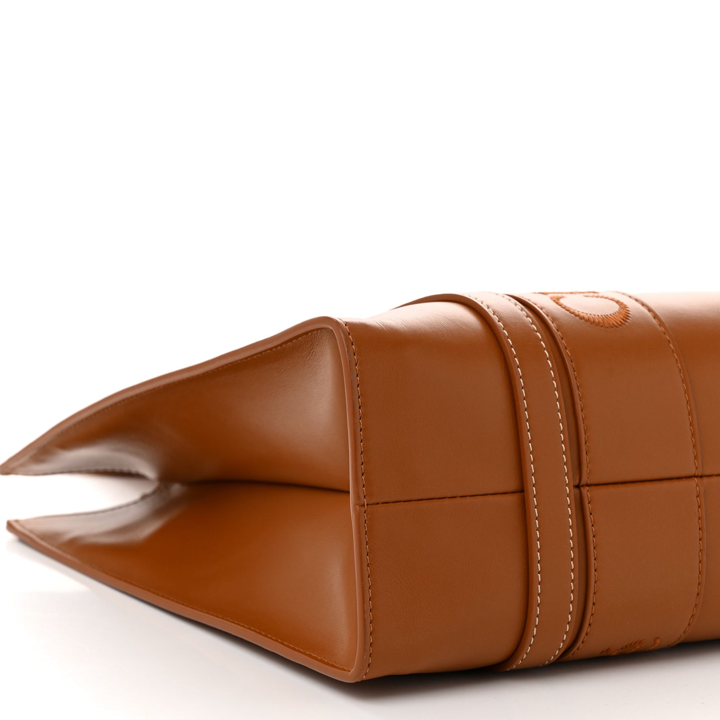 Calfskin Medium Woody Tote Caramel