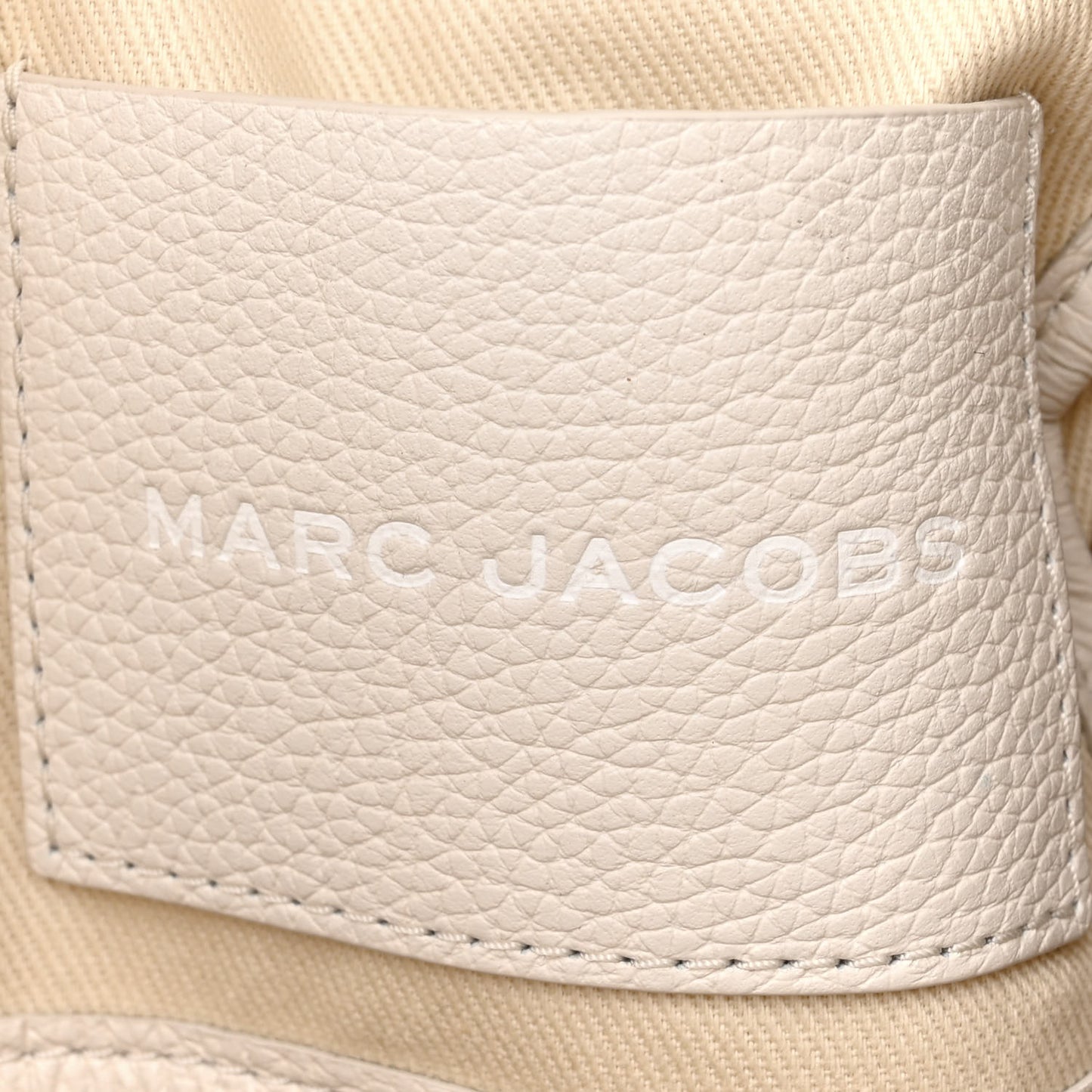 Grained Calfskin Medium The Tote Bag Cotton Silver