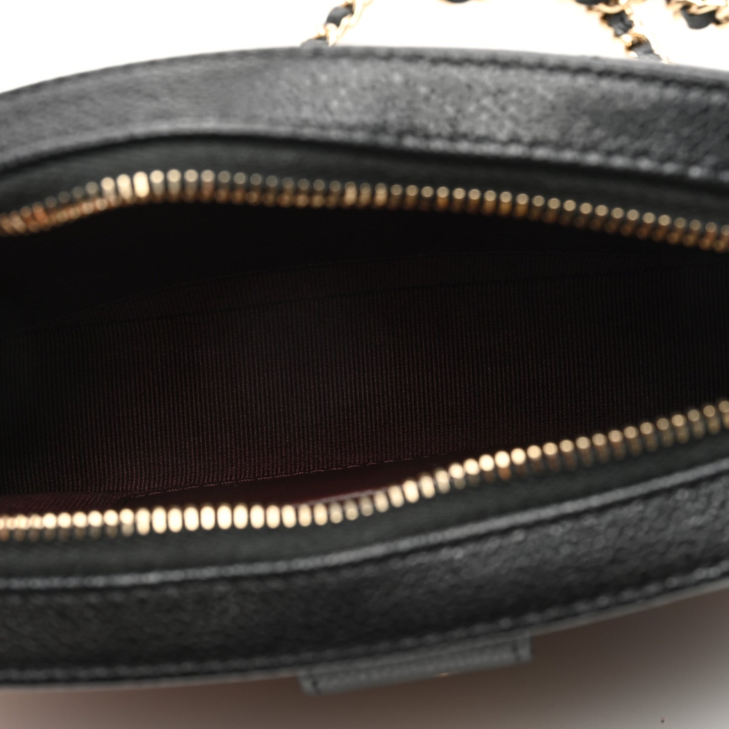 Caviar Quilted Chain Camera Bag Black