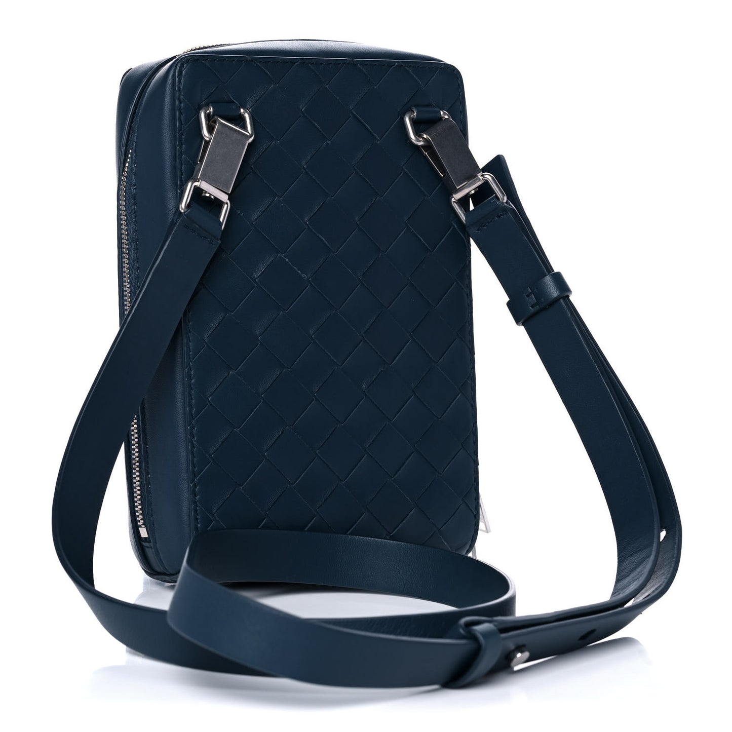 Nappa Intrecciato Crossbody Bag Navy