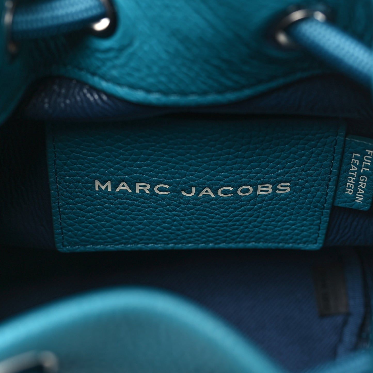 Grained Calfskin Mini The Bucket Bag Harbor Blue