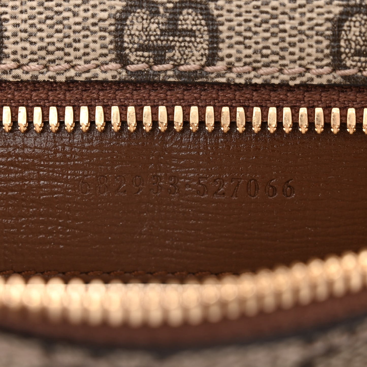 GG Supreme Monogram Textured Calfskin Retro Interlocking G Belt Bag Beige Ebony Brown Sugar