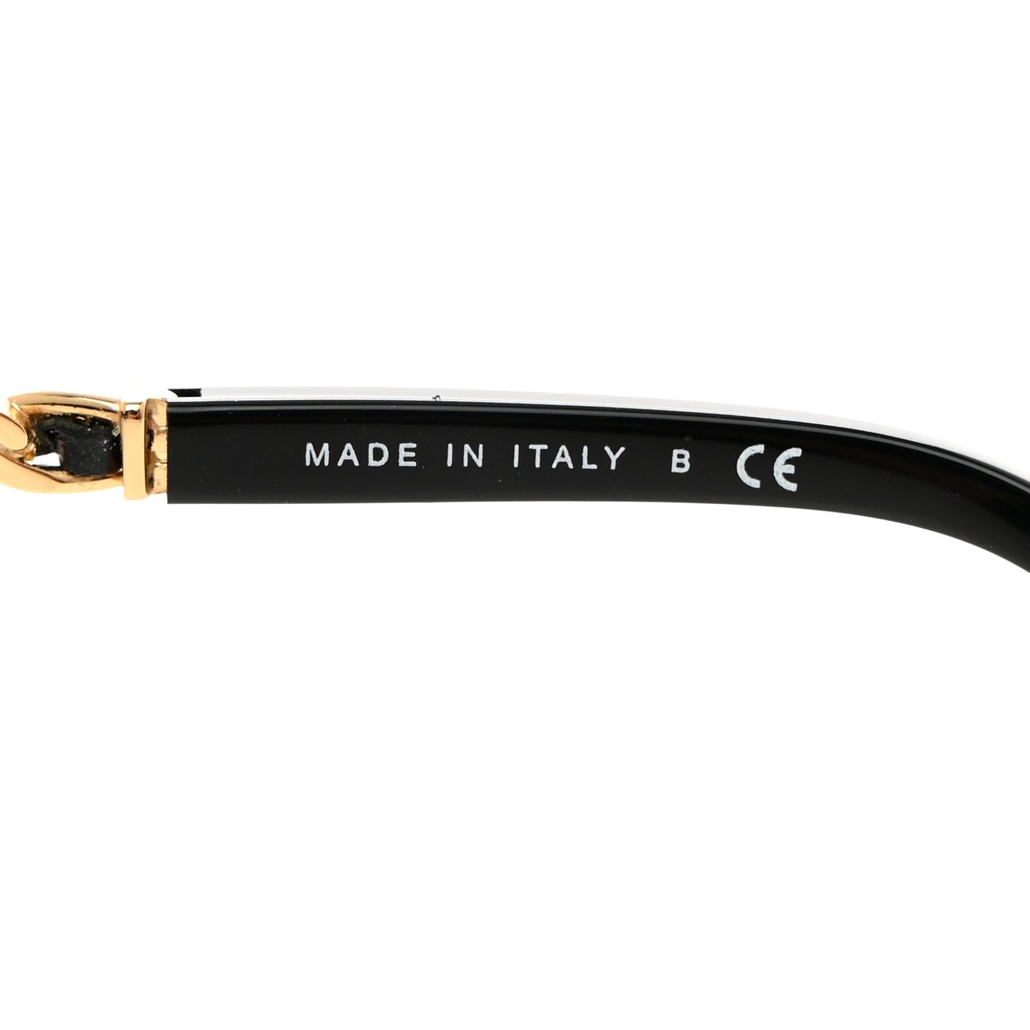 Lambskin Square Chain Sunglasses 5210-Q Black