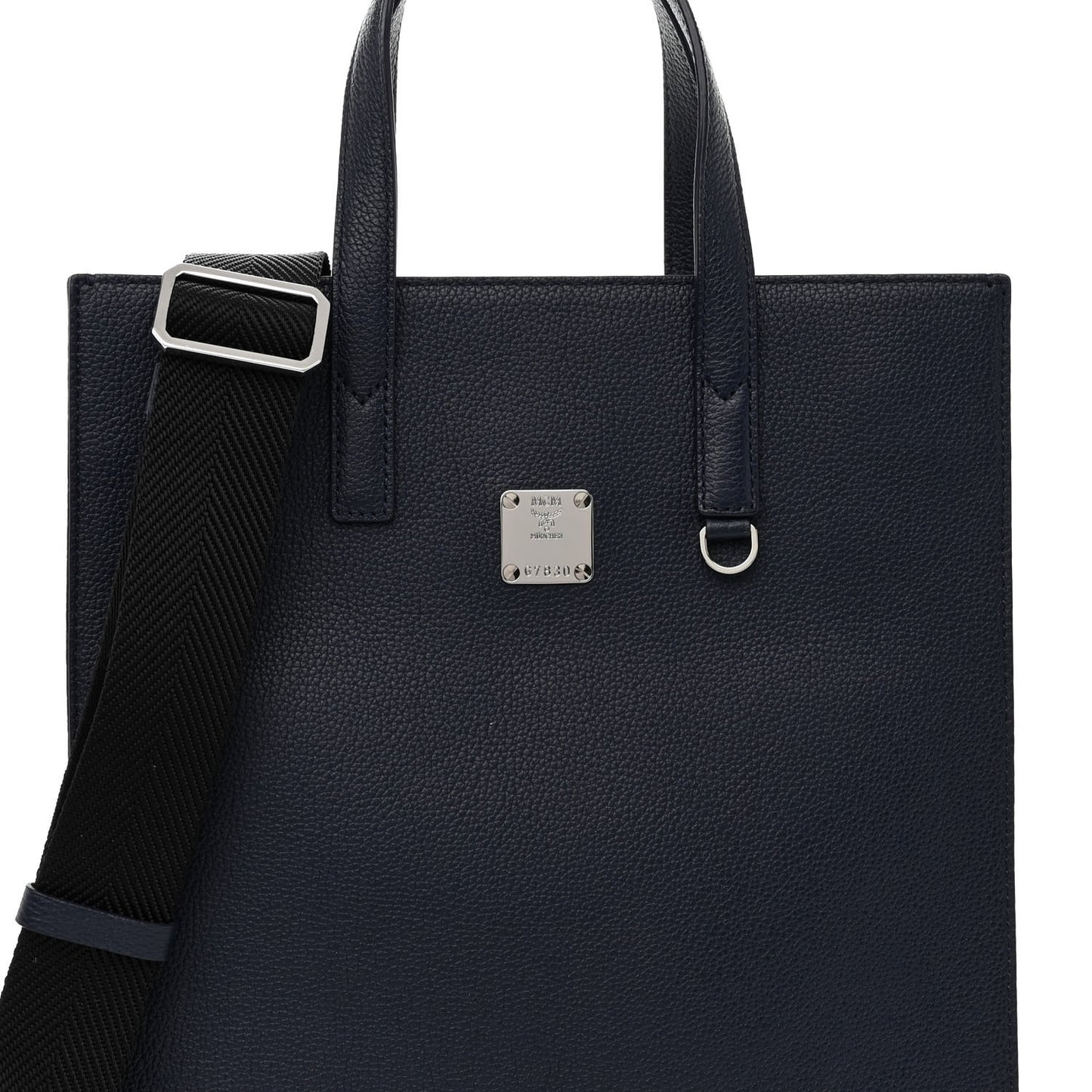 Grained Calfskin Camouflage Small Aren Tote Navy