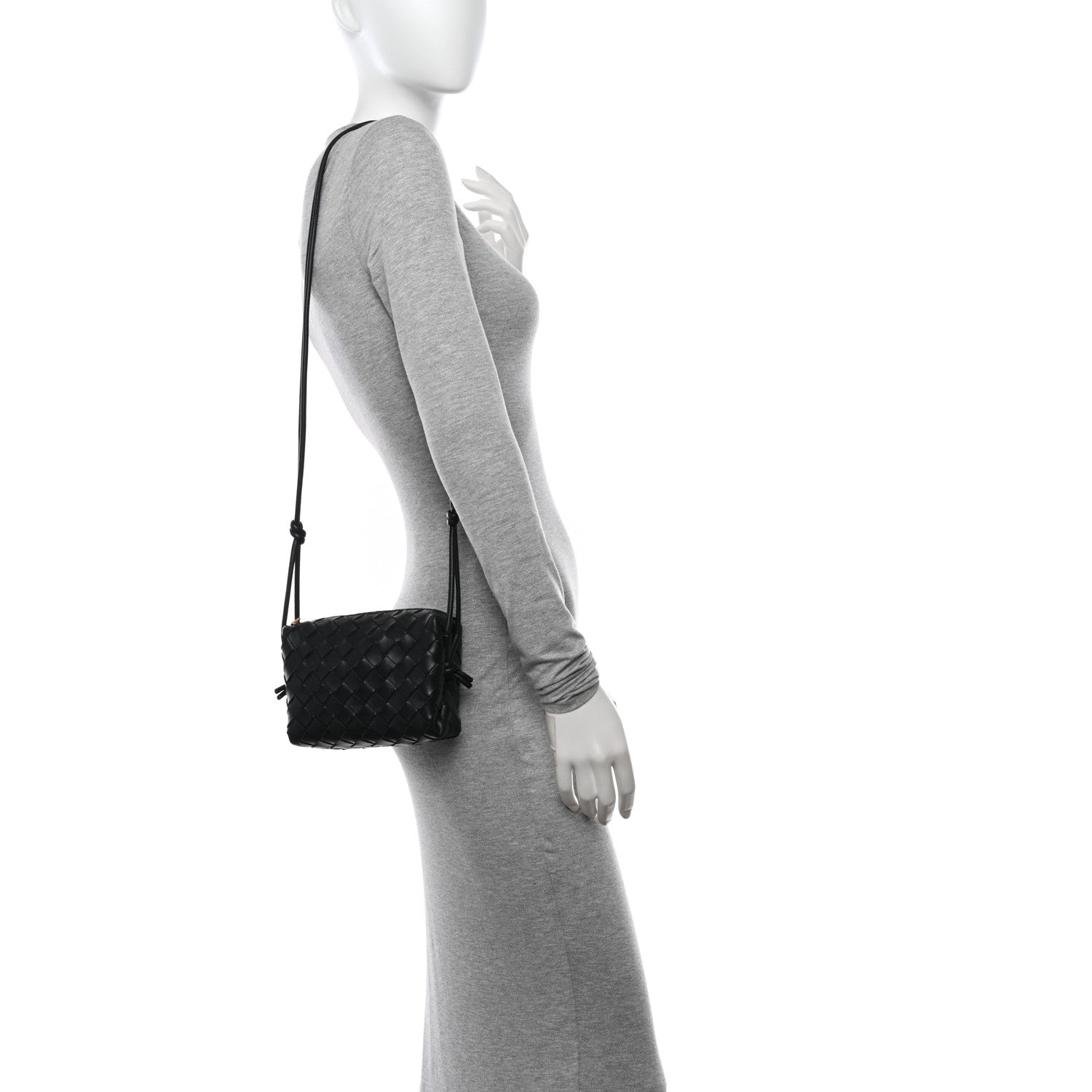 Bottega Veneta Nappa Intrecciato Mini Loop Camera Bag Black 2 of 9