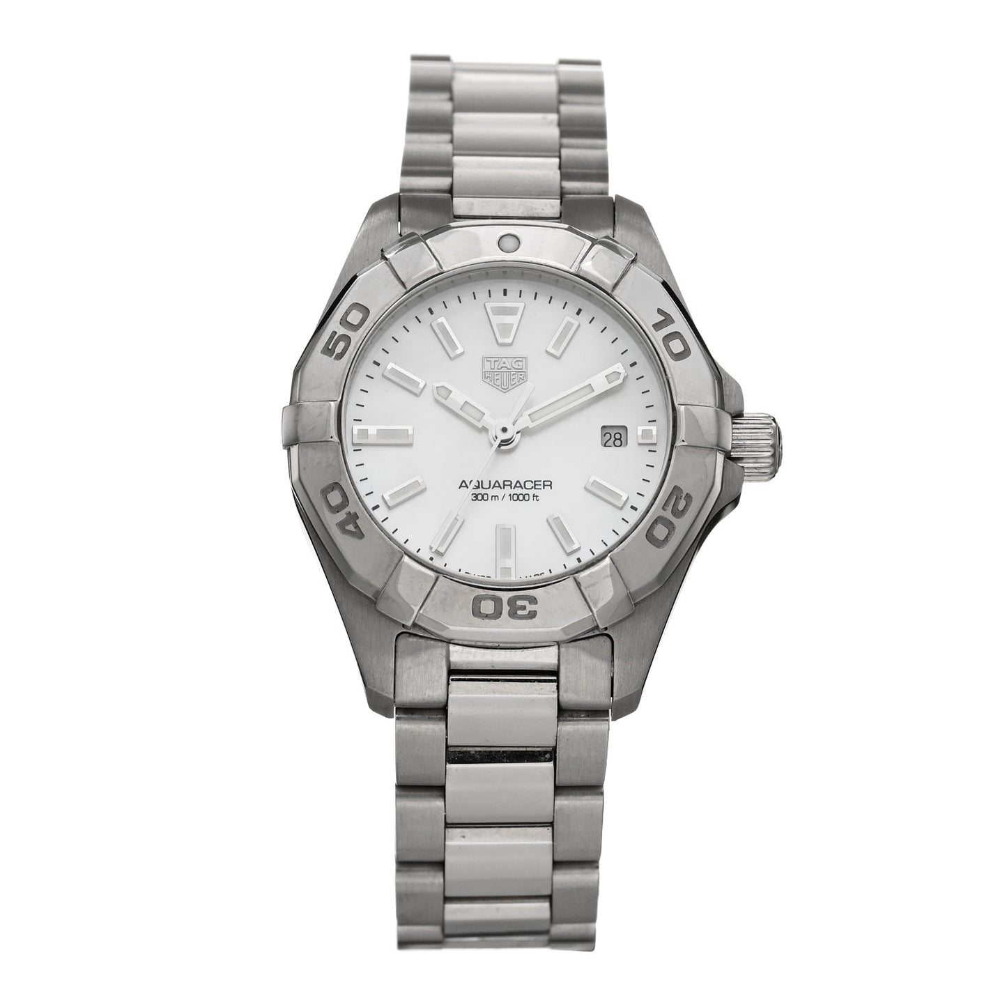 Stainless Steel Mother of Pearl 27mm Aquaracer Lady Quartz Watch WBD1411