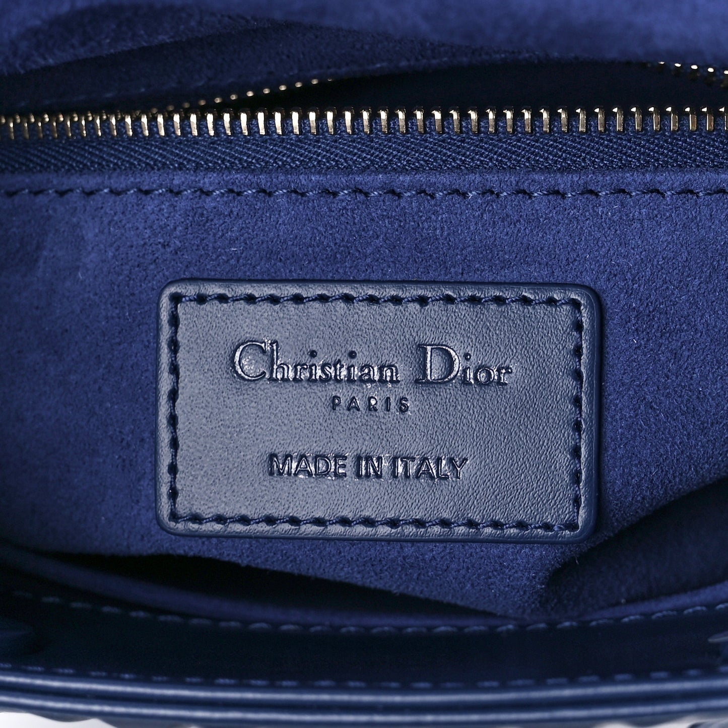 Calfskin Cannage Diamond Small My ABCDior Blue Royale