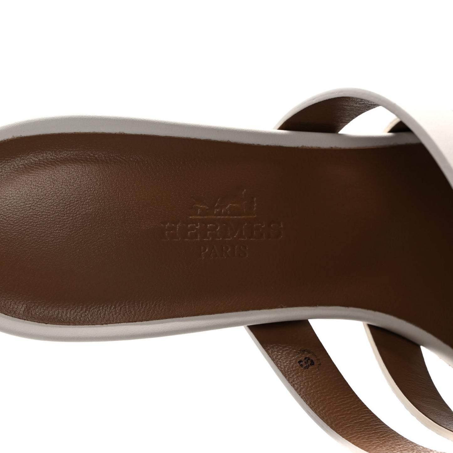 Calfskin Amica Sandals 37 White