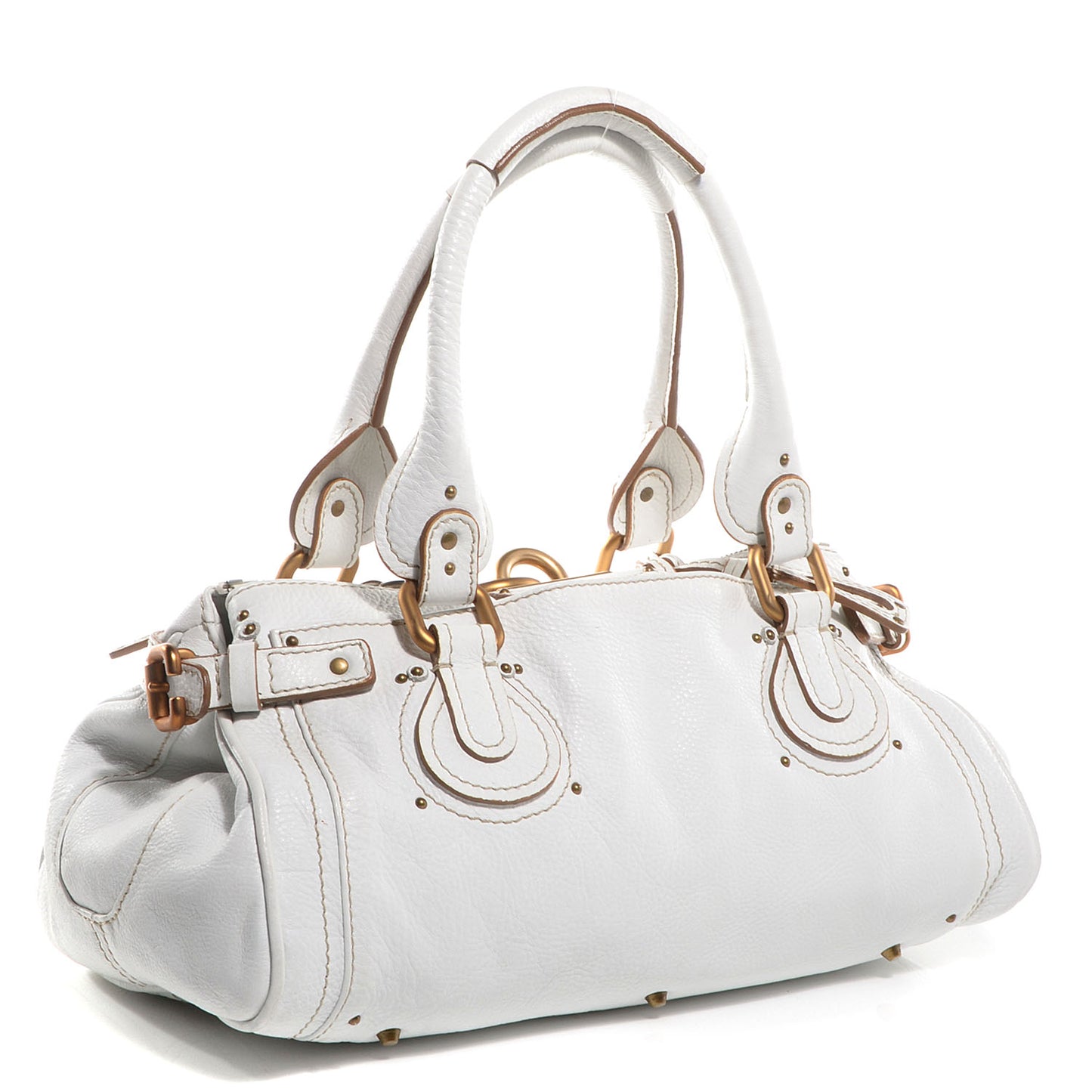 Leather Medium Paddington White