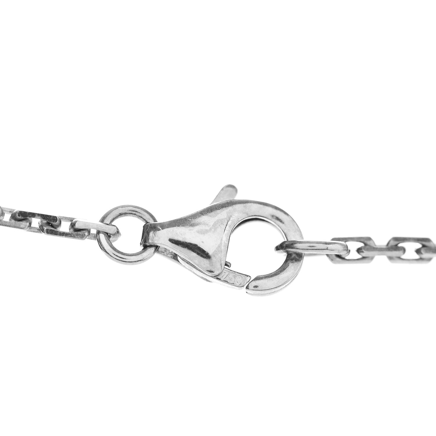 18K White Gold 6 Diamonds LOVE Pendant Necklace