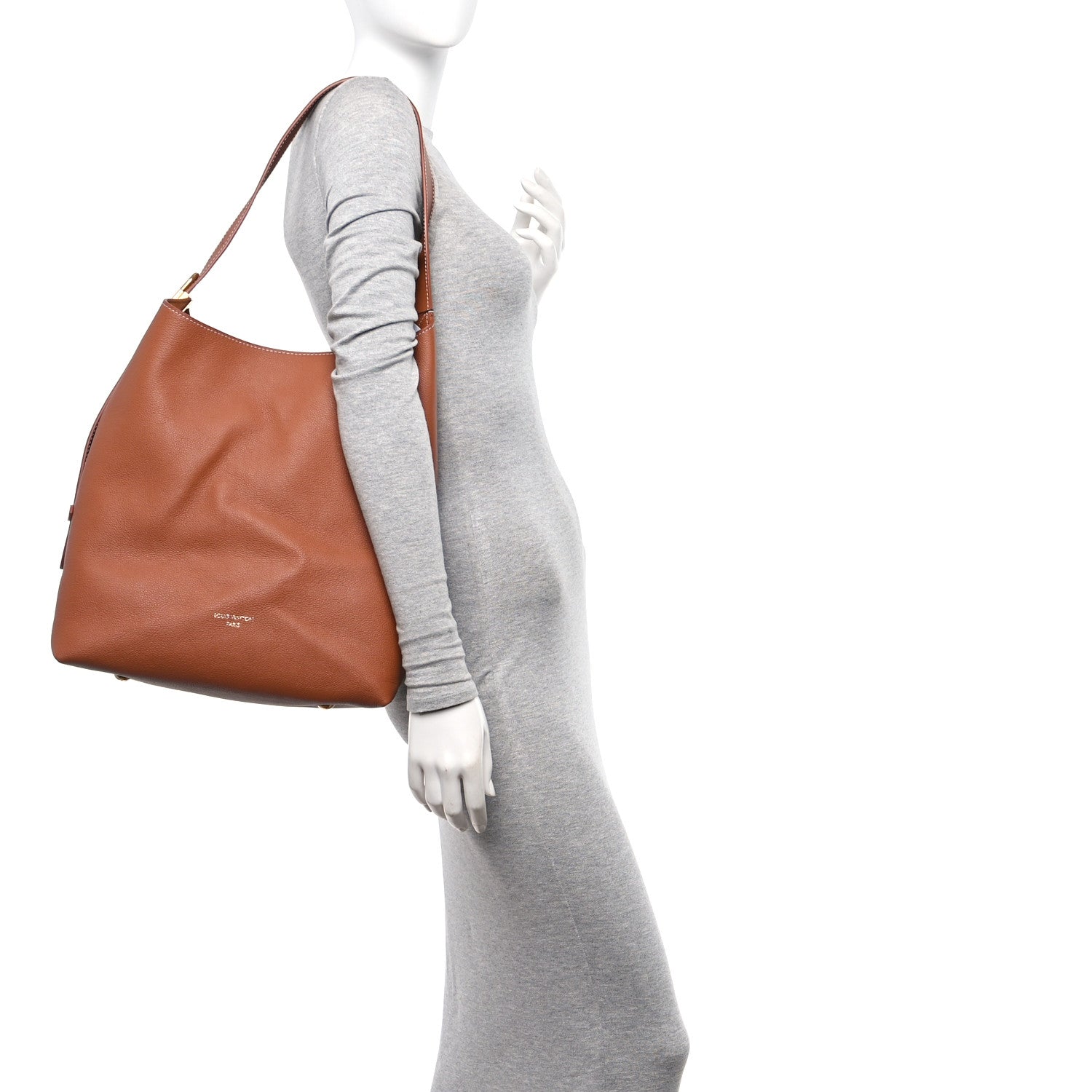 Louis Vuitton Grained Calfskin Low Key Hobo MM Cognac 2 of 16