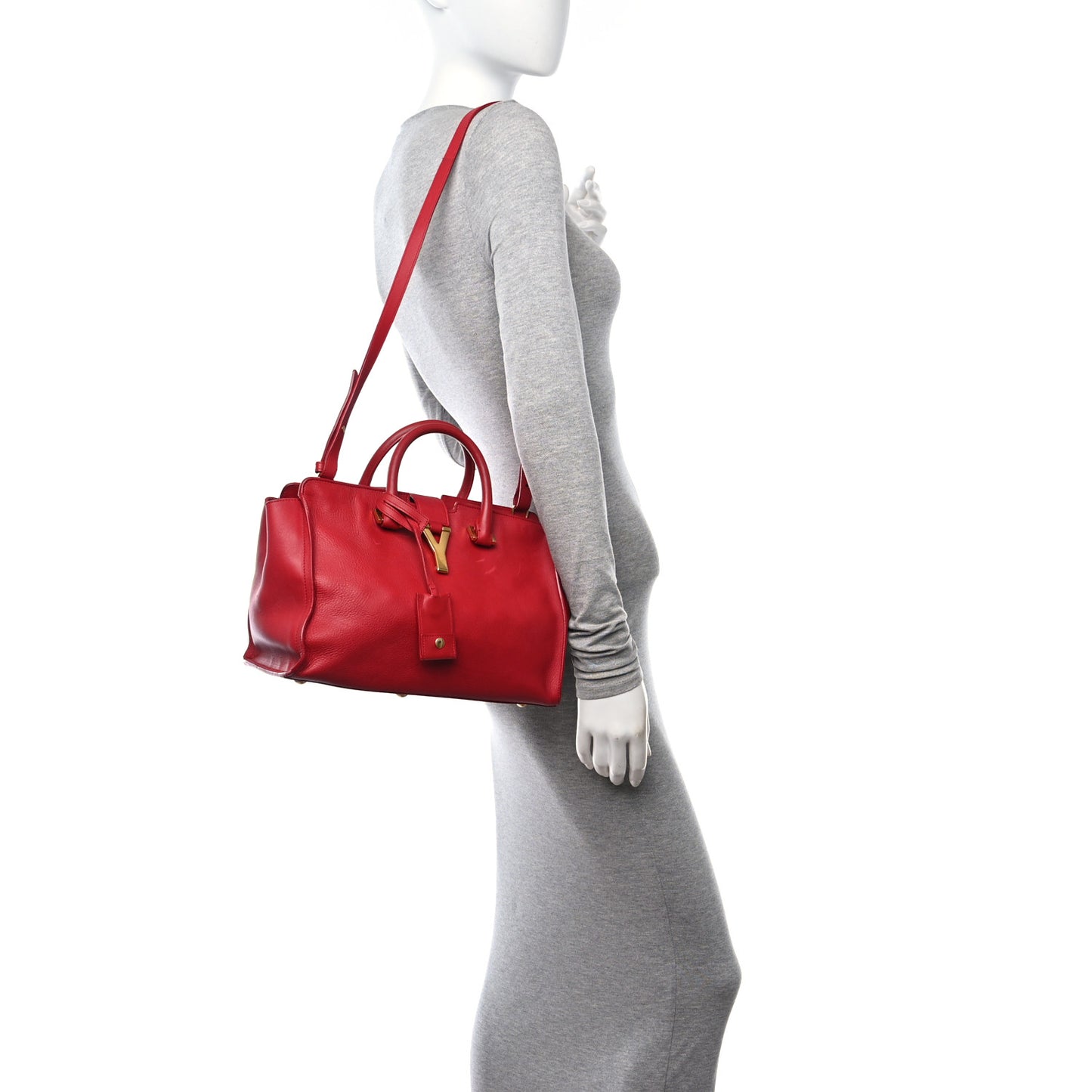 Calfskin Small Classic Y Cabas Red