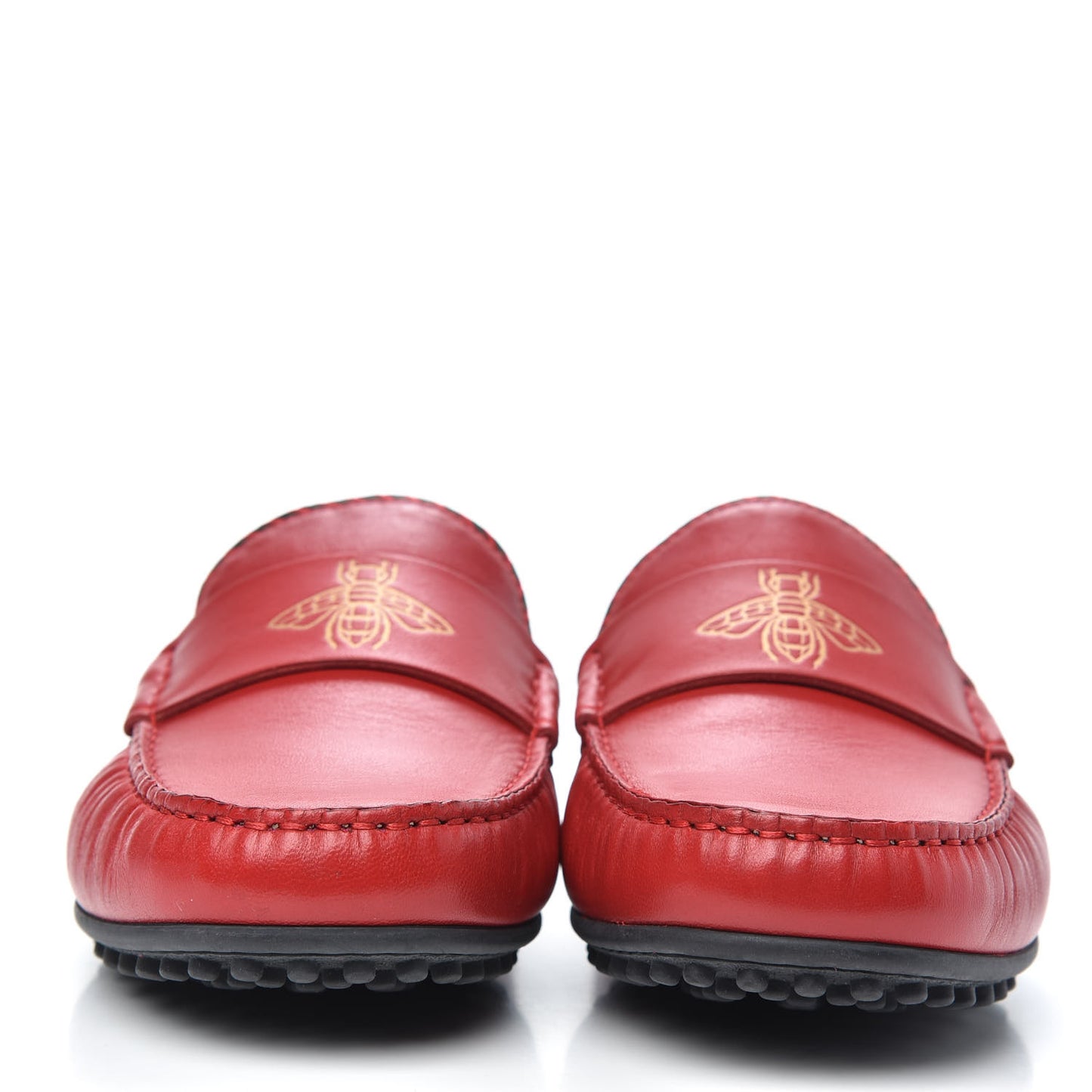 Nappa Mens Bee Driver Loafers 10.5 Red