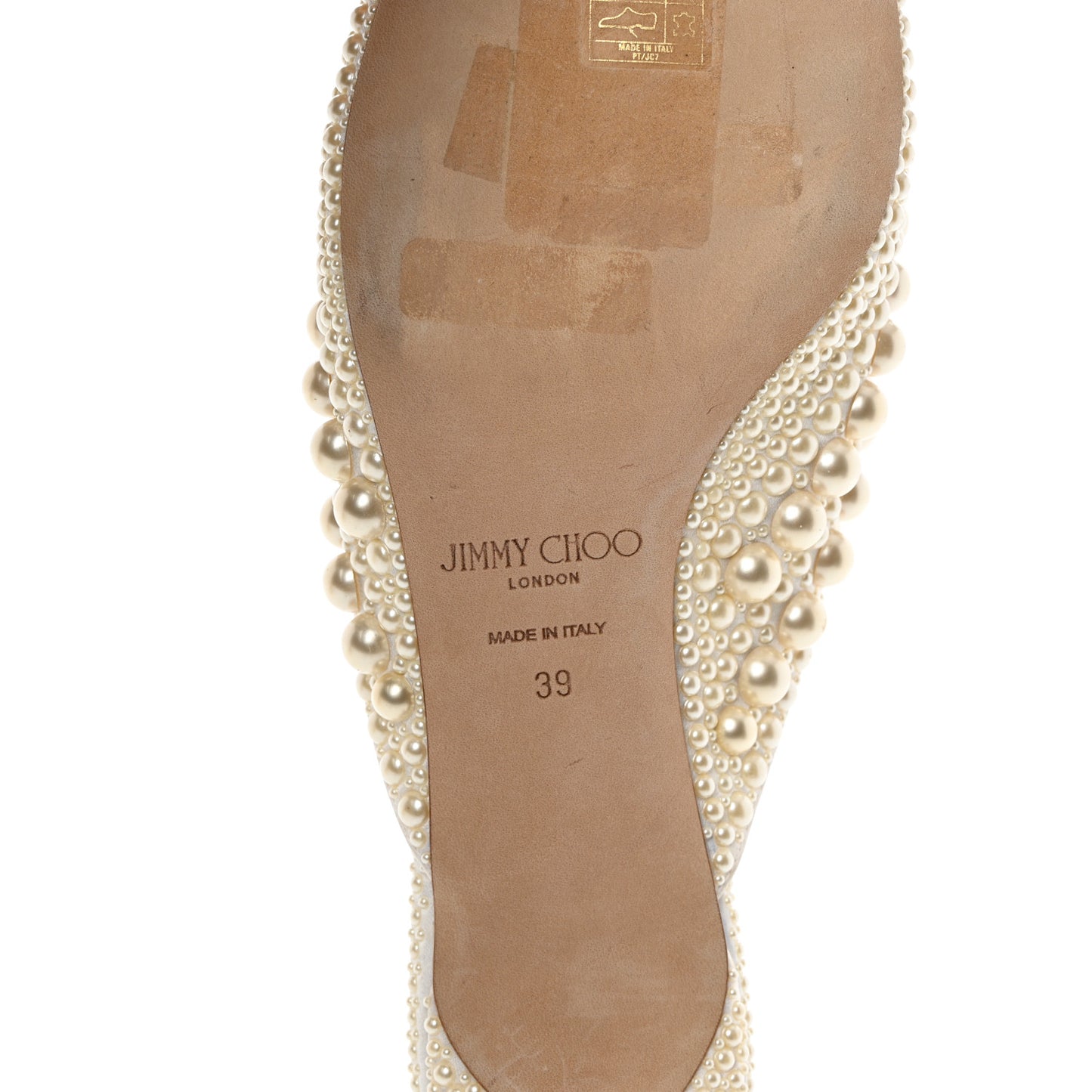 Satin Samantha Pearl Mules 39 White
