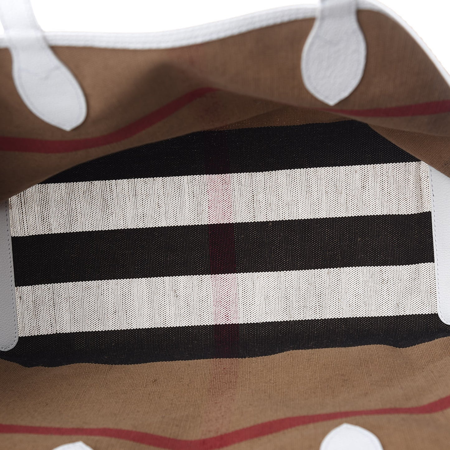 Coated Canvas Mega Check Medium Doodle Tote White