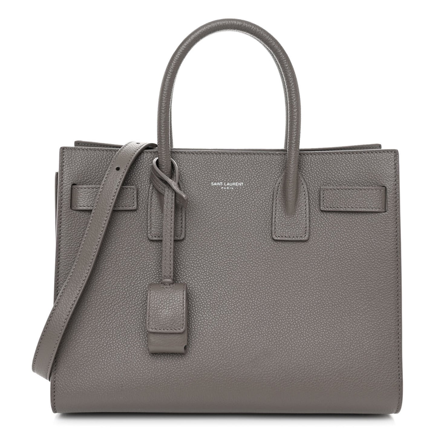 Grained Calfskin Baby Sac De Jour Fog