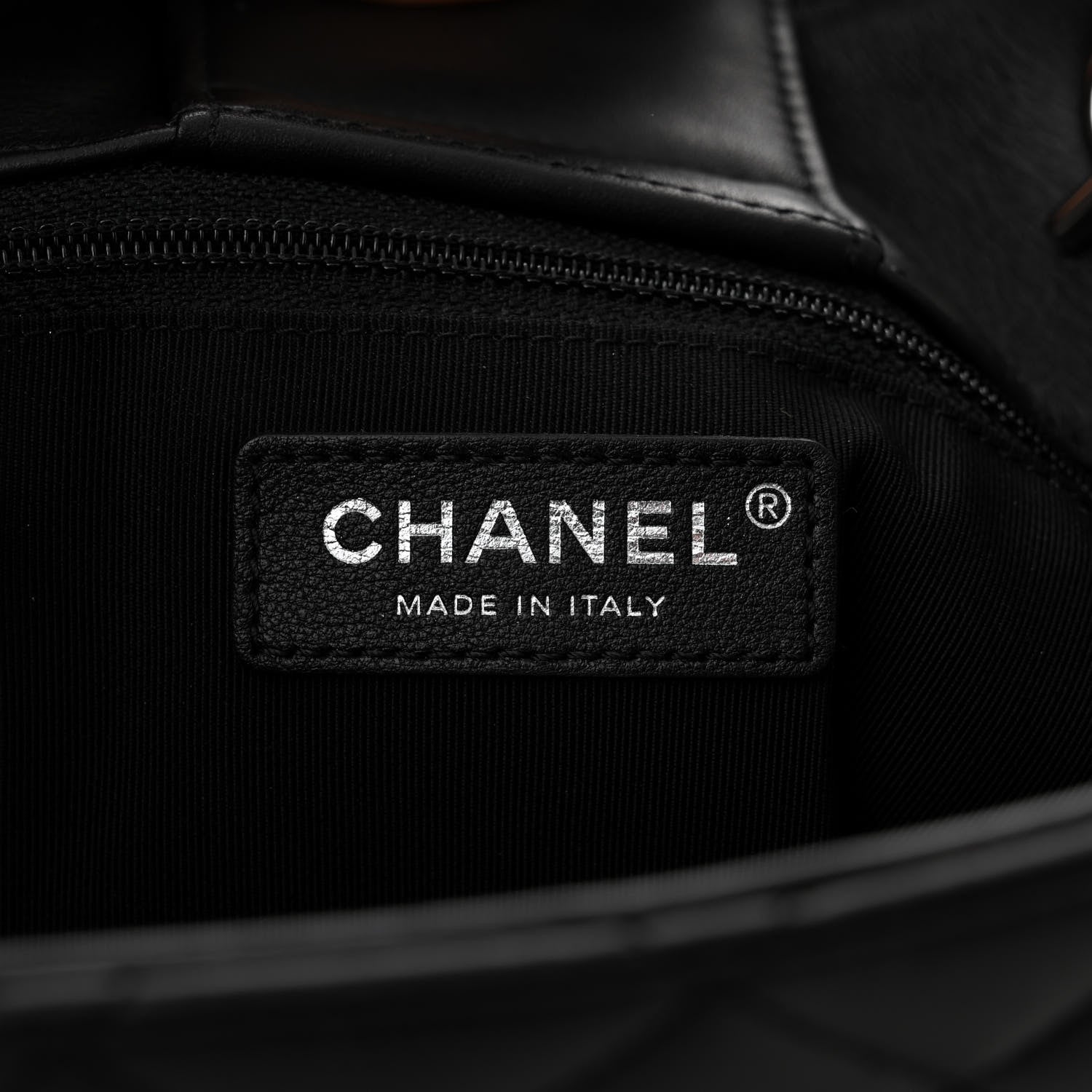 Chanel Calfskin Quilted Large Classic Shopping Tote Black 6 of 10