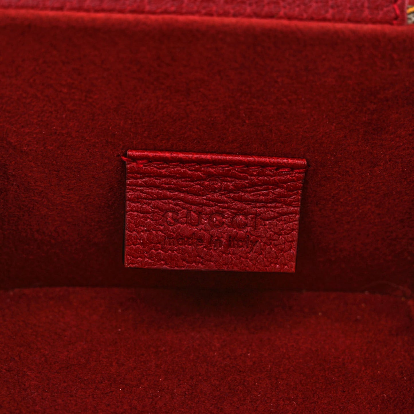 GG Supreme Monogram Flora Padlock Jewelry Case Red
