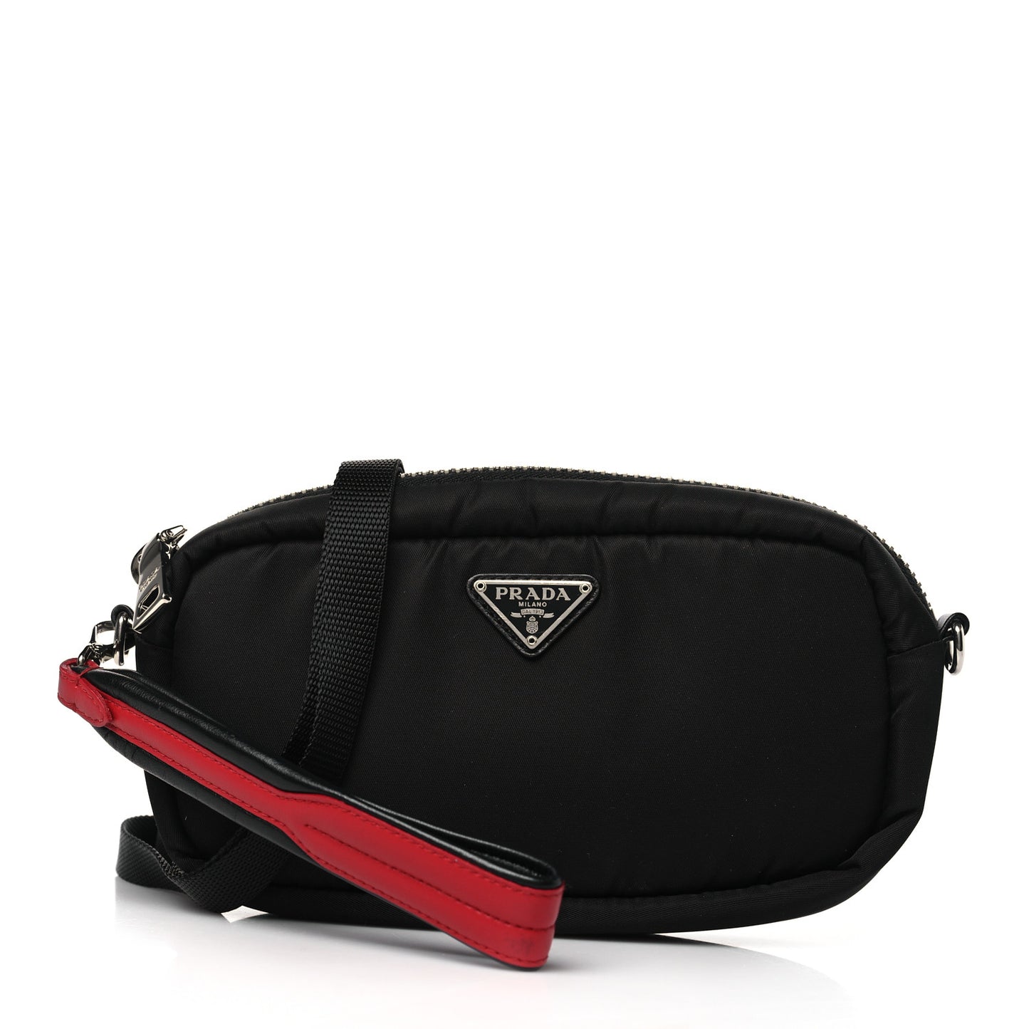 Tessuto Soft Nylon Small Convertible Crossbody Wristlet Black Fuoco