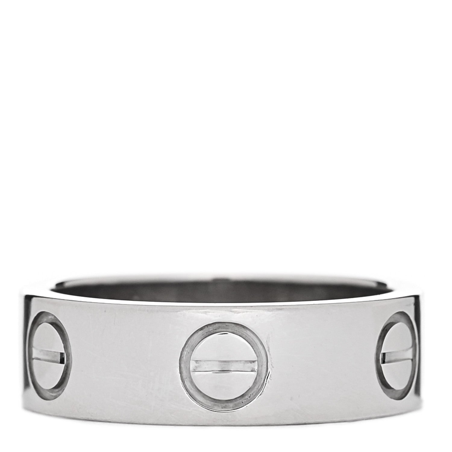 Cartier 18K White Gold 5.5mm LOVE Ring 49 4.75 3 of 4