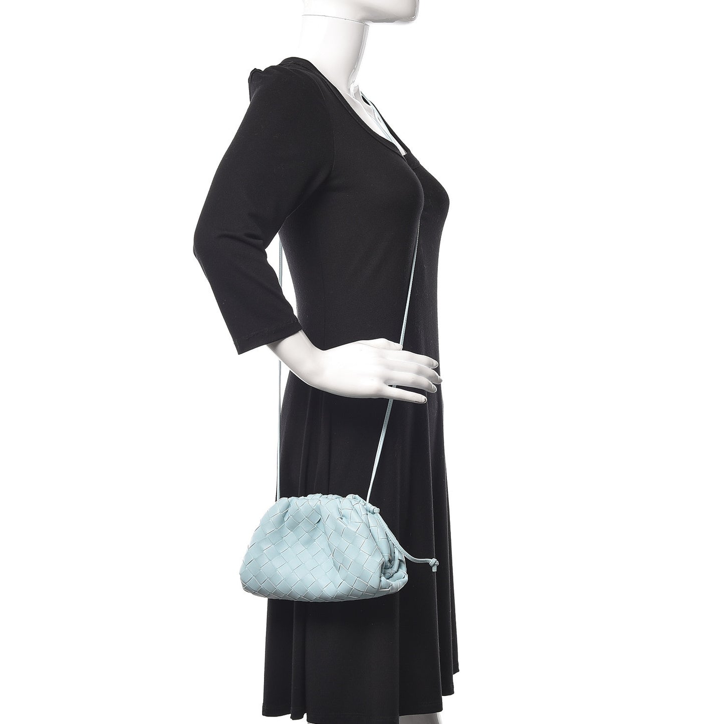 Nappa Intrecciato The Mini Pouch Topazio Silver