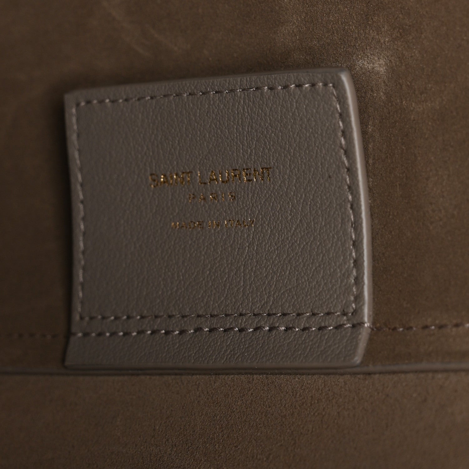 Saint Laurent Calfskin Large Shopping Tote Oyster Gray 7 of 11