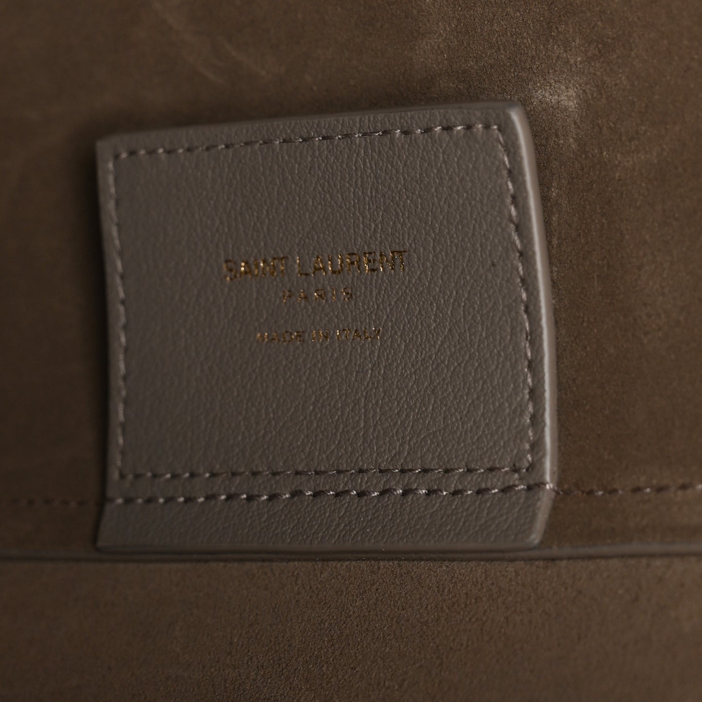 Calfskin Large Shopping Tote Oyster Gray