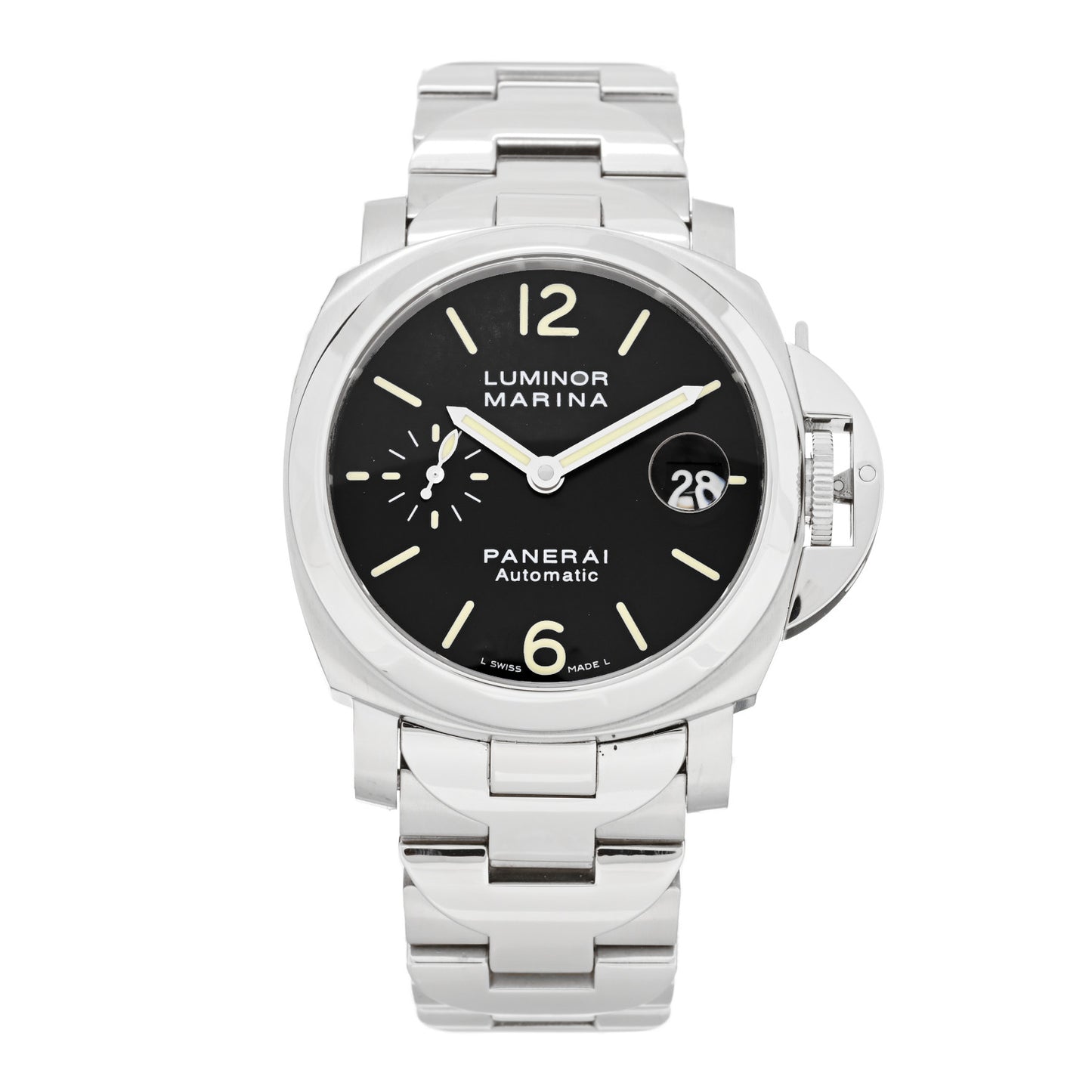 Stainless Steel 44mm Marina Luminor Automatic Watch Black PAM00050