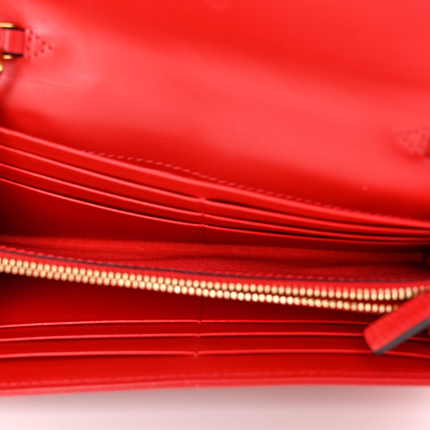 MCM Visetos Large Patricia Wallet On Chain Red 4 of 8