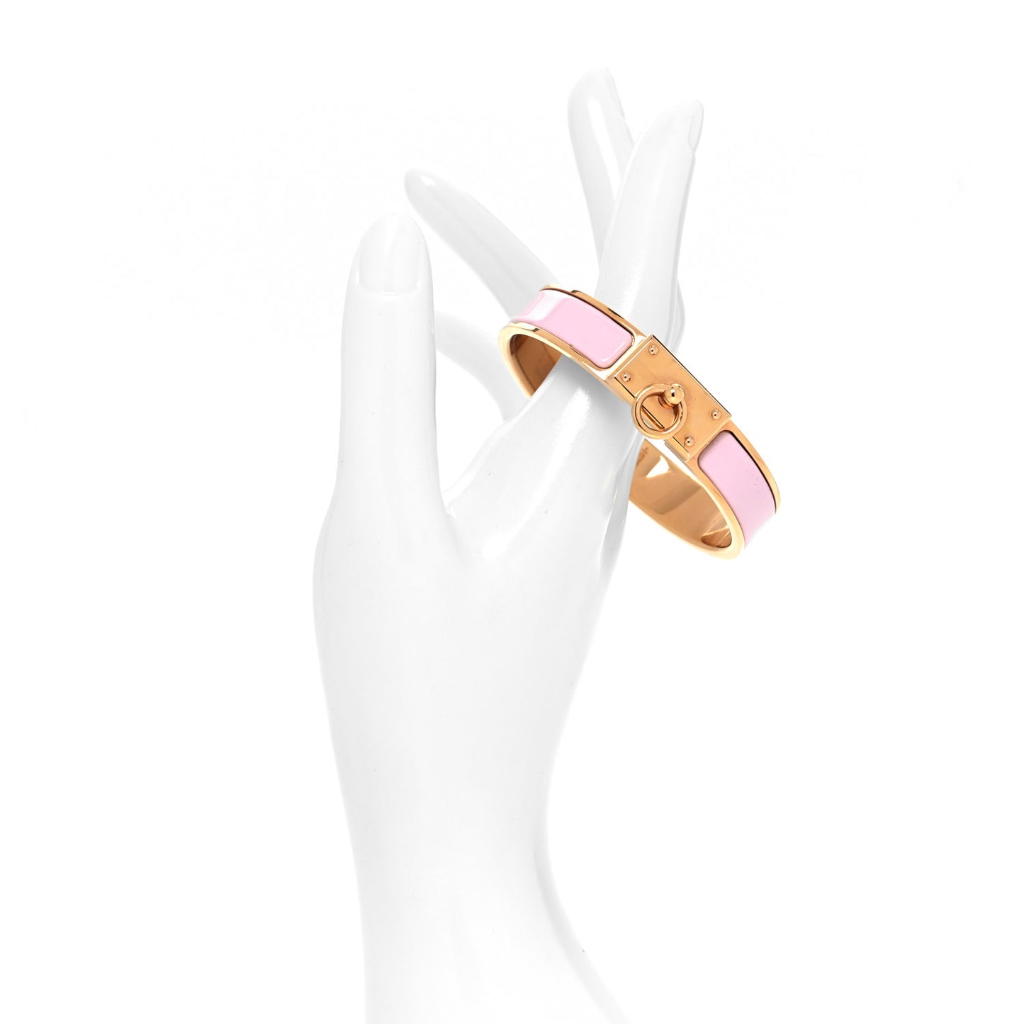 Enamel Clic Anneau Bracelet PM Rose Dragee