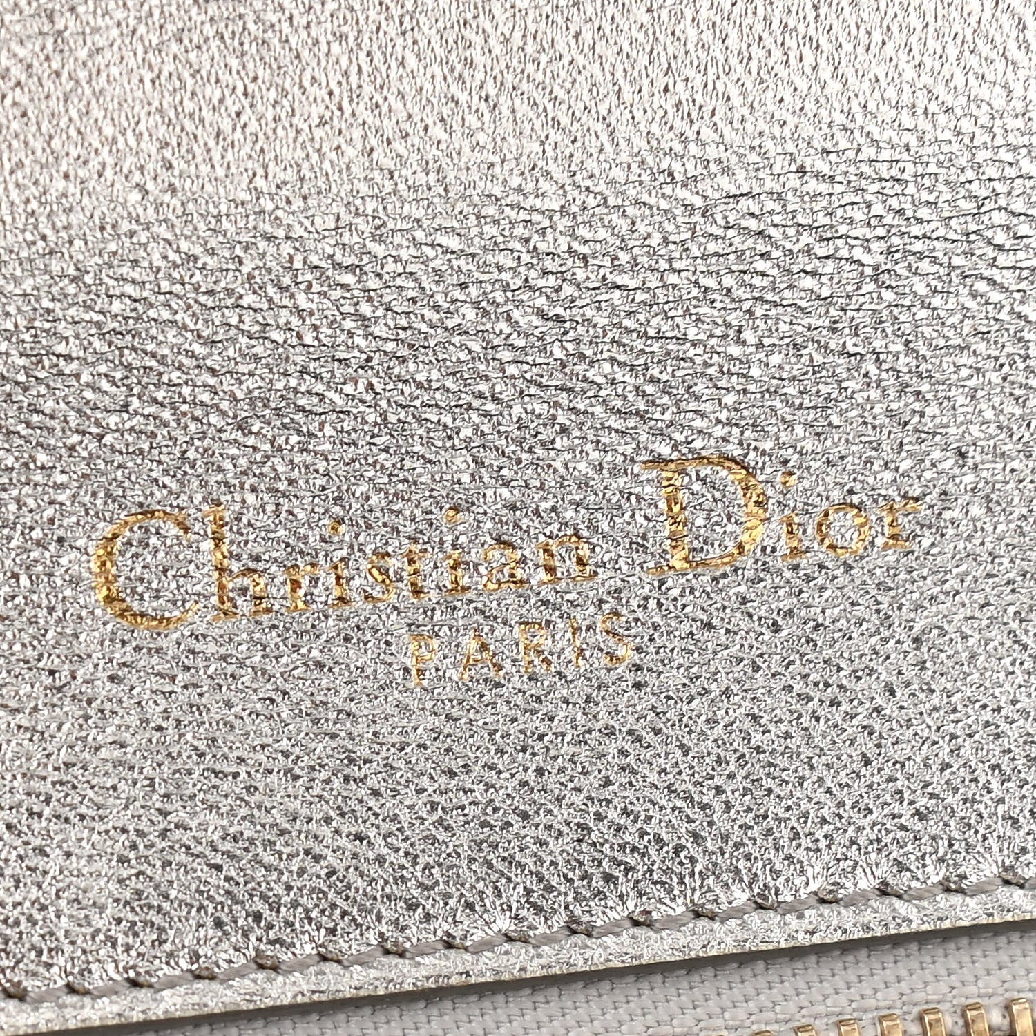 Christian Dior Metallic Ceramic Effect Deerskin Medium Diorama Flap Bag Silver 5 of 14