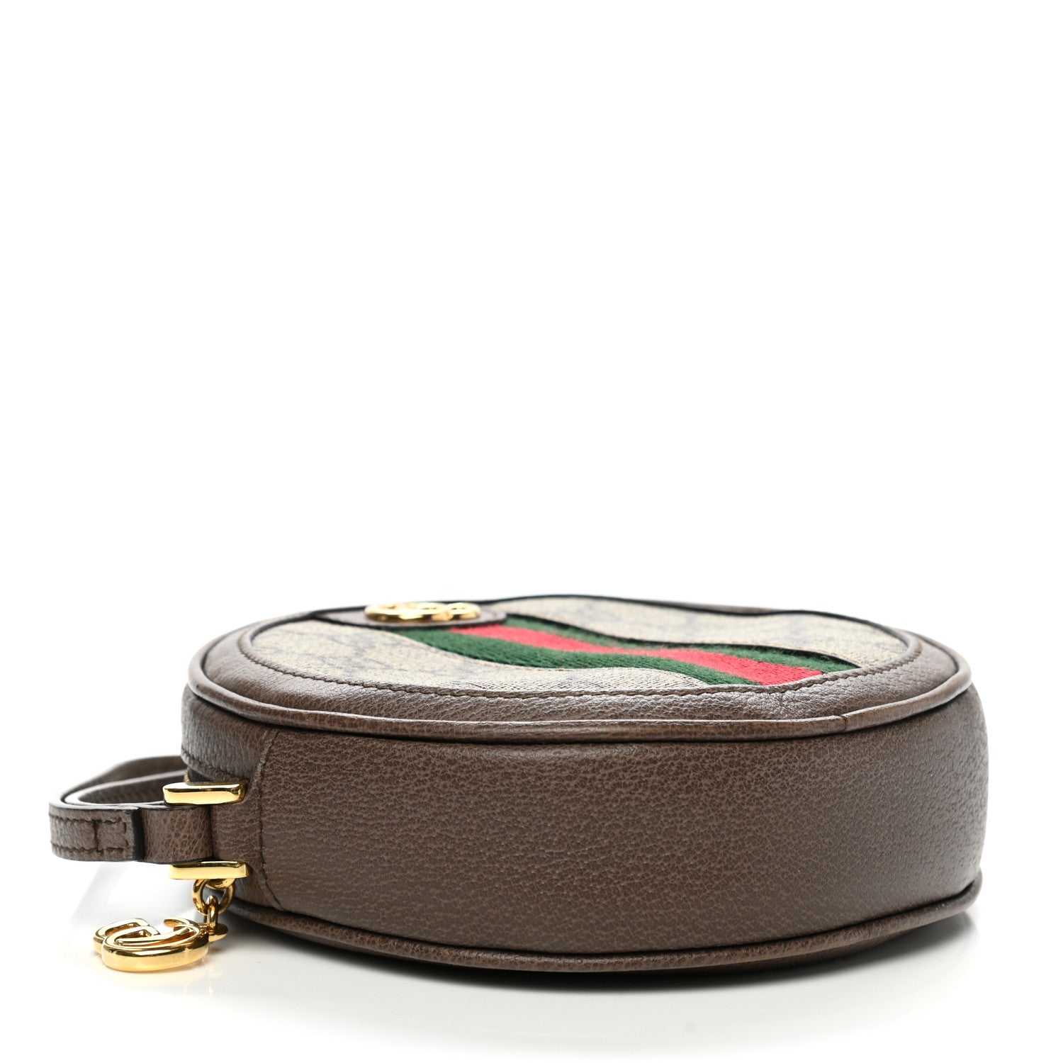 Gucci GG Supreme Monogram Web Ophidia Circle Wristlet Beige New Acero 4 of 7