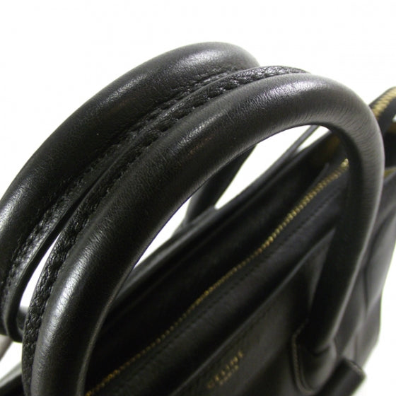Calfskin Mini Envelope Luggage Black