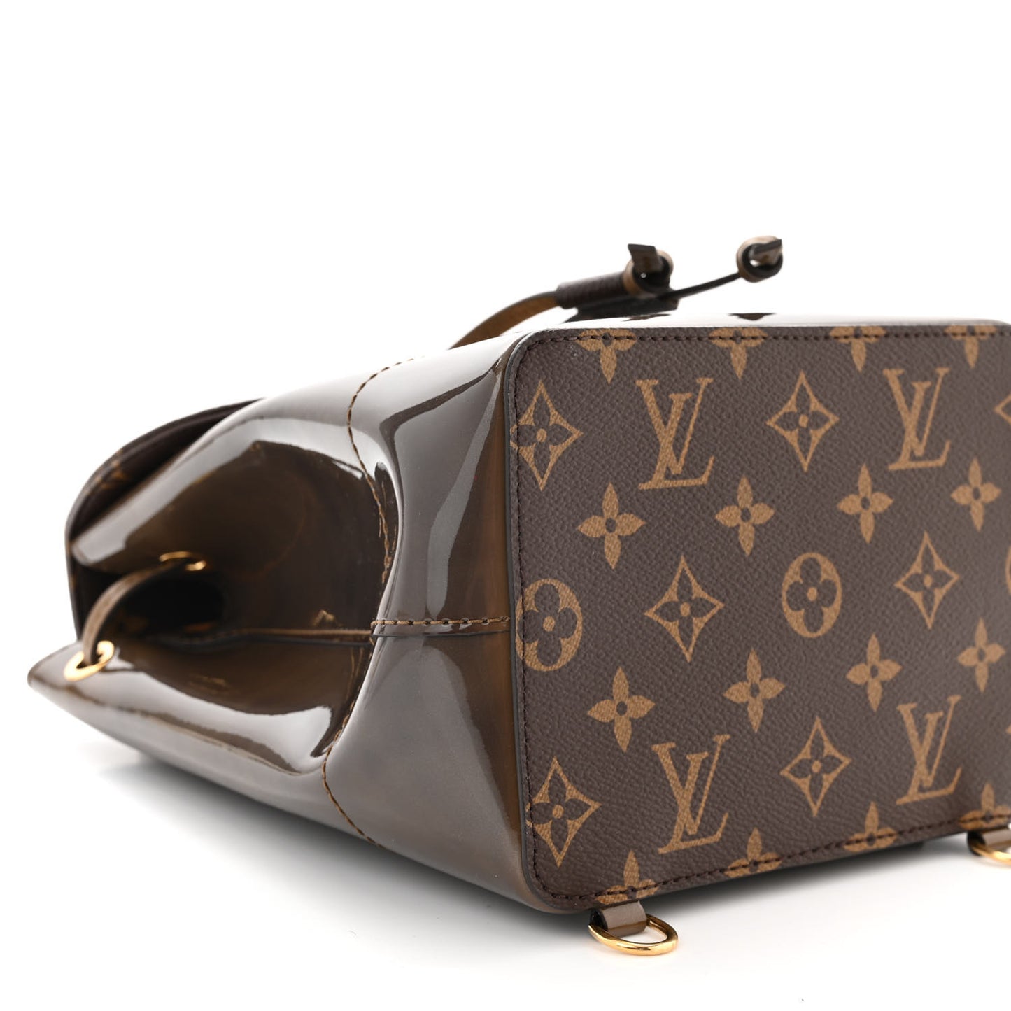 Patent Monogram Hot Springs Backpack Vert Bronze