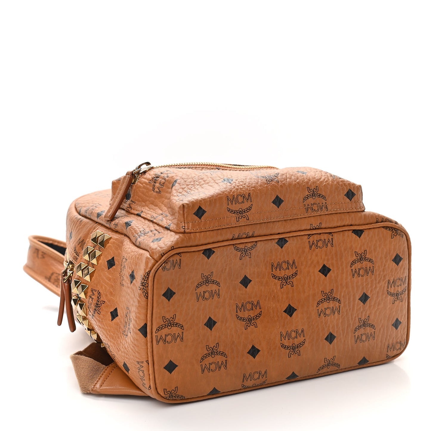 Visetos Small Side Stud Stark Backpack Cognac